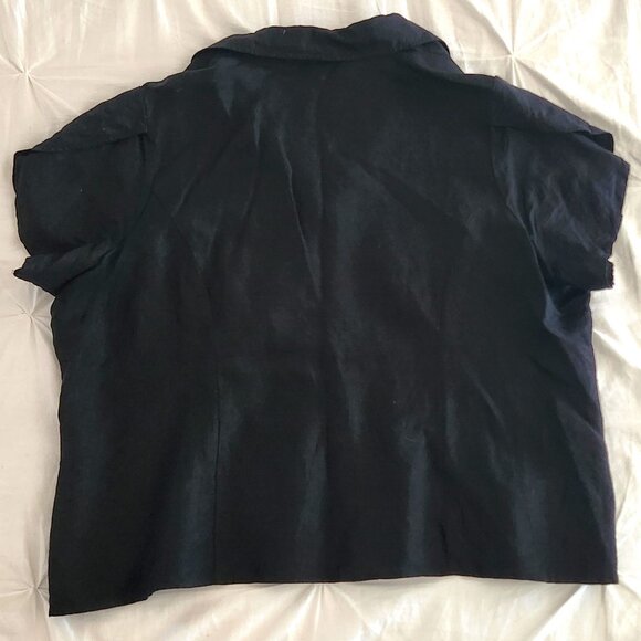 Black, linen, button down, Lane Bryant, 22/24 - Picture 2 of 3